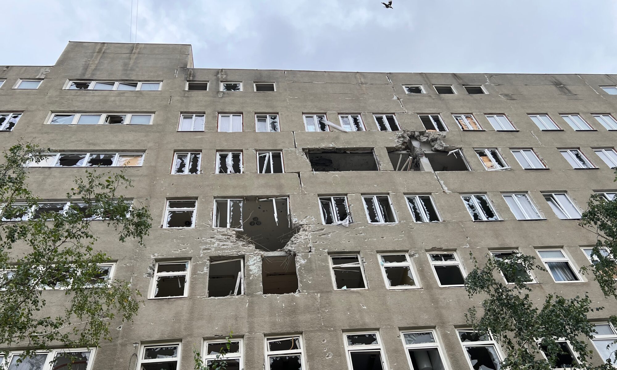 A Destroyed Polyclinic in Kharkiv, Ukraine